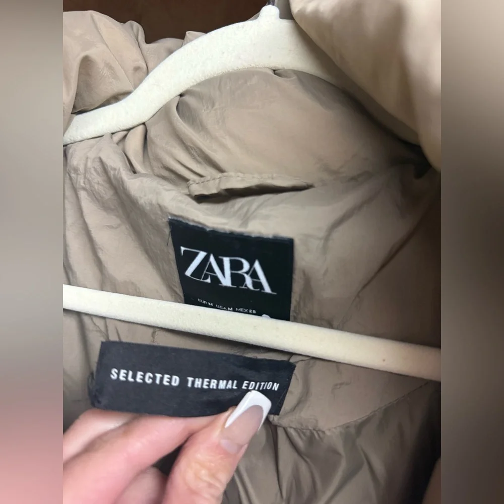 EUC Zara Down Filled Selected Thermal Edition Winter Puffer Zip Coat - Picture 11 of 11